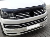 Накладки на решітку бампера 2015-2019 (6 шт, нерж) для Volkswagen T6