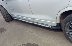 Оригінальні пороги V2 (2 шт, алюміній) для BMW X4 F-26 2014-2018 рр