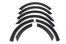 Накладки на арки (4 шт, чорні) HB, Металеві для Renault Megane II 2004-2009 рр