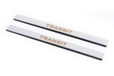 Накладки на пороги Carmos V1 (2 шт, нерж.) для Ford Transit 2000-2014 рр