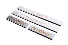 Накладки на пороги Carmos V1 (4 шт., нерж.) для Renault Fluence 2009-2016 рр