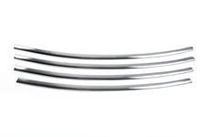 Накладки на решітку бампера (2013-2025, нерж) Carmos - Турецька сталь для Renault Fluence рр