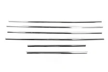 Молдинг скла (6 шт, нерж) Carmos - Турецька сталь для Toyota Land Cruiser 200