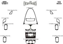 Накладки на панель Дерево для Opel Corsa D 2007-2014 рр