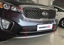 Накладка на решітку переднього бампера Libao (пластик) для Kia Sorento III UM 2014-2020 рр