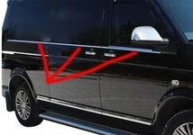 Нижня окантовка вікон (6 частин, нерж) Довга база для Volkswagen T6