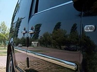 Накладки на молдинги (4 шт, нерж) MAXI база, OmsaLine - Італійська нержавійка для Volkswagen Caddy 2004-2010 рр