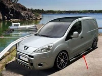 Бічні труби (2 шт., нерж.) 60мм, без пластикових підніжок для Citroen Berlingo 2008-2018 рр