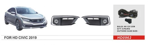 Противотуманки 2019-2021 (галогенні) для Honda Civic Sedan X рр