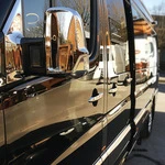 Накладки на дзеркала (2 шт) OmsaLine, Італійська нержавійка для Volkswagen Crafter 2006-2016 рр