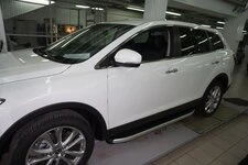 Бокові пороги Fullmond (2 шт, алюм.) для Mazda CX-9 2007-2016рр
