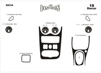 Накладки на панель (варіант 1) Карбон для Lada Largus