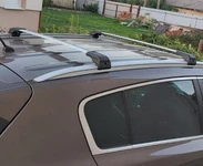 Поперечний багажник на інтегровані рейлінги під ключ (2 шт) Сірий для Kia Sportage 2015-2021 рр