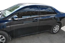 Зовнішня окантовка вікон (4 шт, нерж) Carmos - Турецька сталь для Toyota Corolla 2007-2013 рр