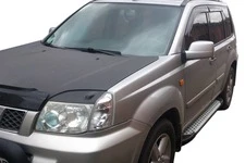 Бокові пороги Allmond Grey (2 шт., алюм.) для Nissan X-trail T30 2002-2007рр