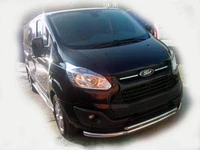 Передній захист ST014 (нерж.) 60/42 мм для Ford Custom 2013-2022 рр