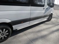 Бокові пороги DOT-Line (2 шт., Алюм.) довга база для Volkswagen Crafter 2006-2016 рр