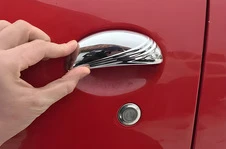 Накладки на ручки (нерж) 2 штуки, Carmos - Турецька сталь для Peugeot 107