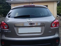 Накладка над номером (нерж.) Без кнопки, OmsaLine - Італійська нержавійка для Nissan Qashqai 2007-2010 рр
