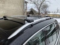 Поперечены на рейлінги під ключ (2 шт) до 140 см, Сірий для Volkswagen Tiguan 2007-2016 рр