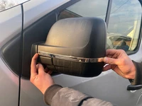 Смужки на дзеркала (2 шт, нерж) для Renault Trafic 2015- рр