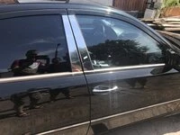 Молдинги дверних стійок (6 шт, нерж) для Mercedes E-сlass W211 2002-2009 рр
