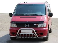 Кенгурятник із вусами WT002 Plus (нерж.) для Mercedes Vito W638 1996-2003 рр