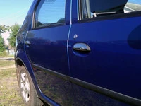 Накладки на ручки (4 шт., нерж.) Carmos - Турецька сталь для Renault Logan I 2008-2013 рр