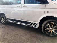 Бічні труби (2 шт., нерж) 70мм, Довга база для Volkswagen T5 Caravelle 2004-2010 рр