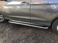Бокові пороги KB001 (нерж) 60 мм для Honda CRV 2012-2016 рр