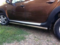 Бічні труби (2 шт., нерж.) d60 для Dacia Duster 2008-2018 рр