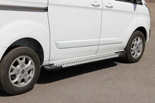 Бокові пороги Line (2 шт., алюміній) Довга база для Ford Custom 2013-2022 рр