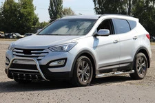 Передня дуга WT003 (нерж.) для Hyundai Santa Fe 3 2012-2018 рр