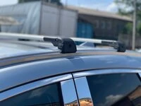 Поперечний багажник на інтегровані рейлінги (2 шт., алюміній) Сірий колір для Mazda CX-5 2017- рр