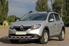 Передня дуга ST015 (нерж.) для Renault Sandero 2013-2022 рр