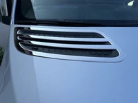 Накладки на повітрозабірник OmsaLine (2 шт., нерж) для Mercedes Sprinter W907/W910 2018- рр