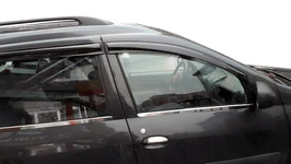 Зовнішня окантовка стекол (4 шт, нерж.) Carmos - Турецька нержавейка для Dacia Logan MCV 2004-2014 рр