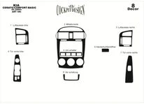 Накладки на панель 2004-2006 (Sedan) Дерево для Kia Cerato 1 рр