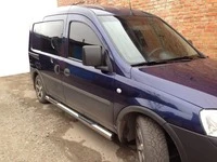 Бічні труби (2 шт., нерж.) для Opel Combo 2002-2012 рр