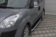 Бокові пороги Fullmond (2 шт., алюміній) Максі база для Fiat Doblo II 2010-2022 рр