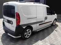 Бокові пороги Line (2 шт., алюміній) Максі база для Fiat Doblo II 2010-2022 рр