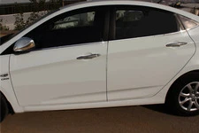 Нижні молдинги стекол (6 шт., нерж) OmsaLine - Італійська нержавійка для Hyundai Accent 2011-2017 рр