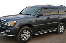 Захист бічних порогів (2 шт., нерж.) для Lexus LX470