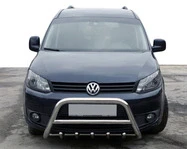 Кенгурятник WT003-4 (нерж) 60 мм, без напису для Volkswagen Caddy 2015-2020 рр