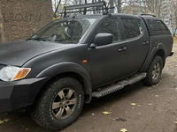Бокові пороги Dakar V2 з LED (2015-2019, 2 шт, метал) для Mitsubishi L200 рр