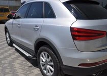 Бокові пороги Allmond (2 шт., алюміній) для Ауди Q3 2011-2019 рр