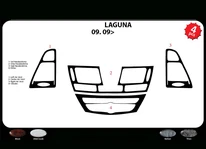 Накладки на панель (Meric, Туреччина) карбон для Renault Laguna 2007-2015 рр