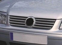 Накладки на решітку (8 шт, нерж) для Volkswagen Bora 1998-2004 рр