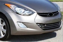 Накладки на решітку (3 шт, нерж.) для Hyundai Elantra (MD/UD) 2011-2015 рр