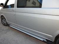 Бокові пороги X5-тип (2 шт., алюм) Довга база для Volkswagen T5 Multivan 2003-2010 рр
